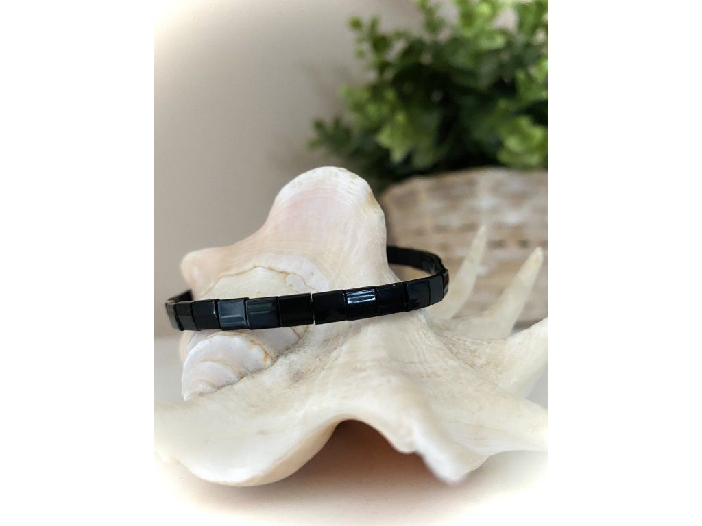 náramek Miyuki Tila opaque black