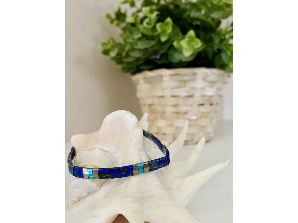 náramek Miyuki Tila dark Blue